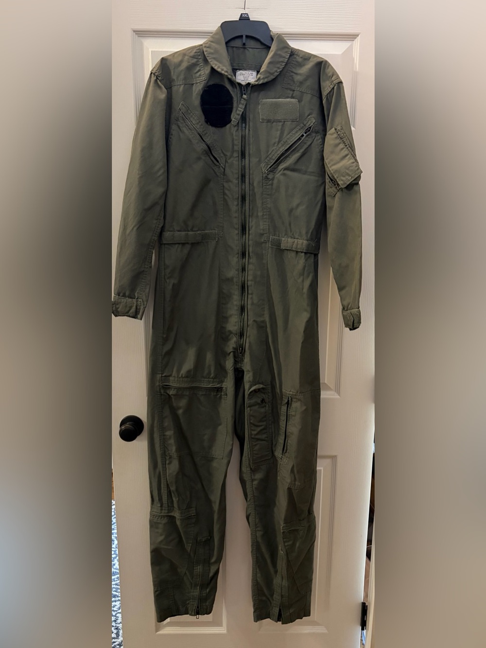 Military-Style Olive Green Flight Coverall Jacket - Unbranded
